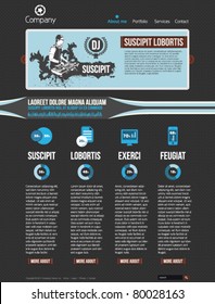 Website-Design-Vorlage mit Infografiken