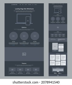 Website design template. Modern responsive layout. UI UX.