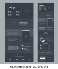Website design template. Modern responsive layout. UI UX.