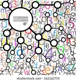 Website Design template Molecule And Communication Background - Vector Illustration, Graphic Design Useful For Your Design 