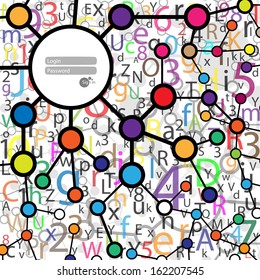 Website Design template Molecule And Communication Background - Vector Illustration, Graphic Design Useful For Your Design 