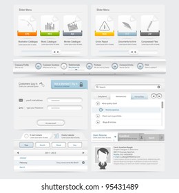 Website design template navigation elements