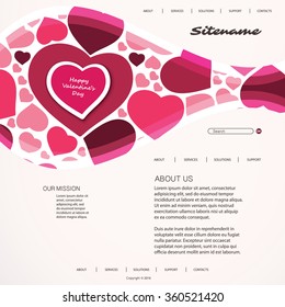 Website Design Template - Valentine's Day