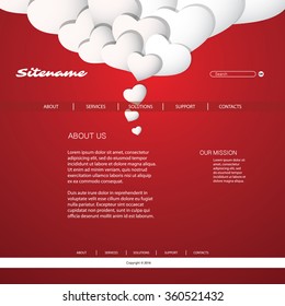 Website Design Template - Valentine's Day