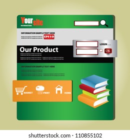 Website design template, vector