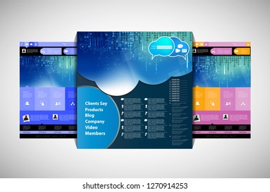 Website design template, vector