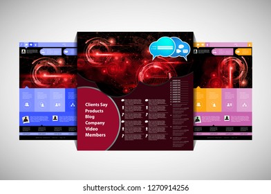 Website design template, vector