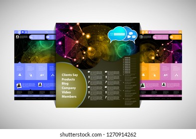 Website design template, vector