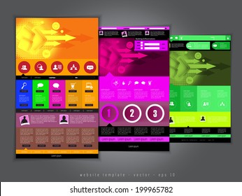 Website design template, vector