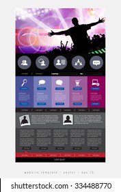 Website design template, vector