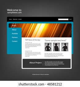 Website design template, vector.
