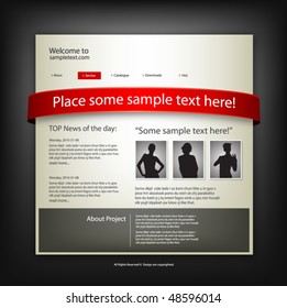 Website design template, vector.