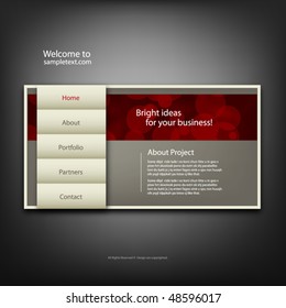 Website design template, vector.