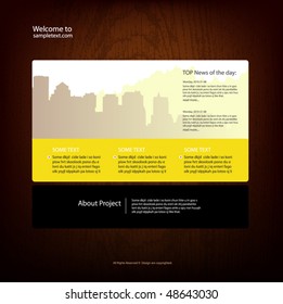 Website design template, vector.