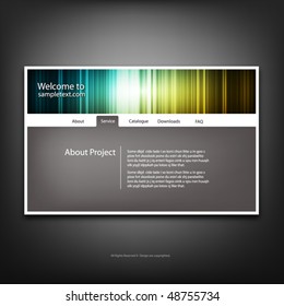 Website design template, vector.