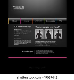 Website design template, vector.