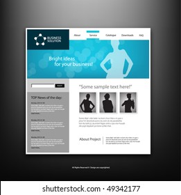 Website design template, vector.