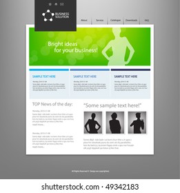 Website design template, vector.