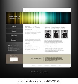 Website design template, vector.