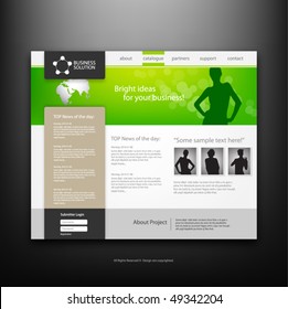 Website design template, vector.