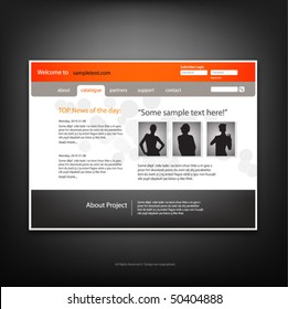 Website design template. Vector.