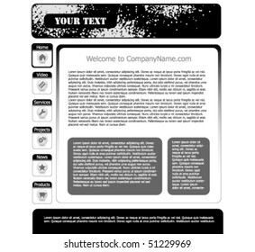 Website design template, vector.