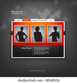 Website design template, vector.