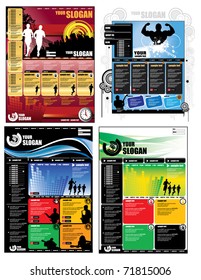 Website design template, vector.