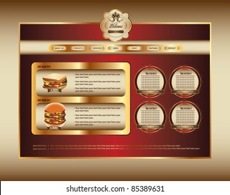 Website design template, vector.