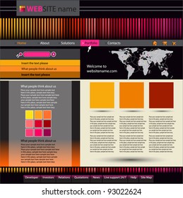 Website design template, vector.