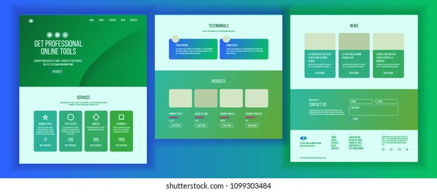 Website Design Template Vector. Business Background. Landing Web Page. Financial Statistics. Electronic Organisation Workshop. Finance Service. Illustration