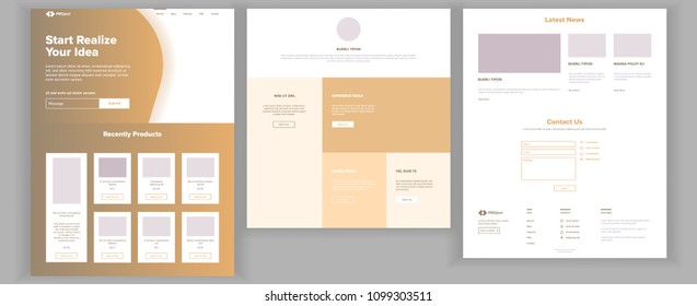 Website Design Template Vector. Business Technology. Landing Web Page. Modern Online Servises. Promotion Settings. Stylish Creativity. Advertising Aanalysis. Illustration