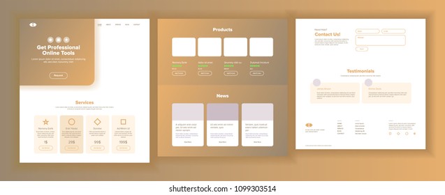Website Design Template Vector. Business Background. Landing Web Page. Financial Statistics. Electronic Backdrop. Example Brand. Organisation Workshop. Illustration