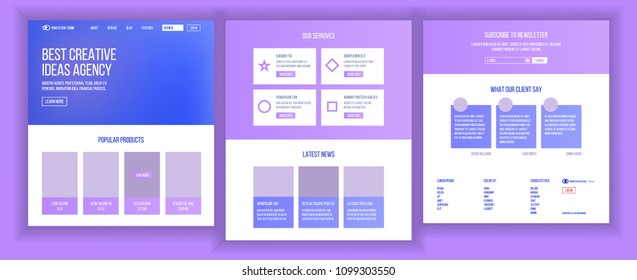 Website Design Template Vector. Business Technology. Landing Web Page. Modern Online Servises. Promotion Settings. Organisation Workshop. Finance Service. Illustration