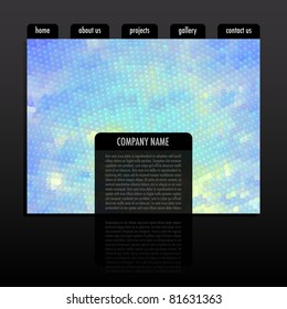 Website design template, vector eps10