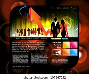 Website design template. Vector illustration