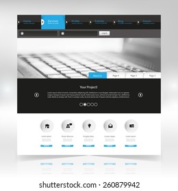 Website Design Template. Vector illustration.