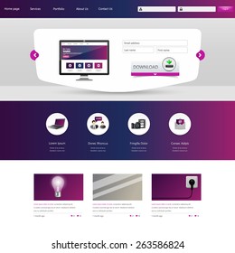 Website Design Template. Vector illustration.