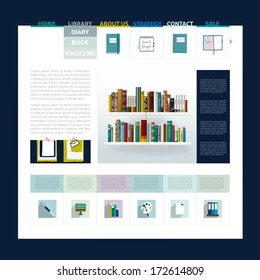  Website design template. Web page layout. Vector.