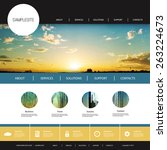 Website Design Template for Your Business with Sunset Photo Background