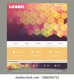 Website-Design-Vorlage für Ihr Unternehmen mit Farbkuben-Muster
