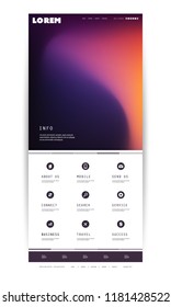 Website Design Template for Your Business with Colorful Abstract Wavy Pattern