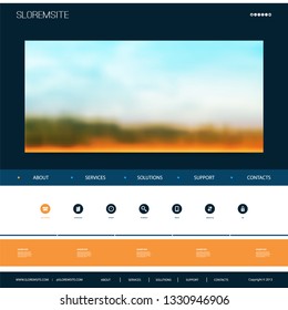 Website Design Template for Your Business with Blurred Natural Theme