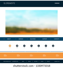 Website Design Template for Your Business with Blurred Natural Theme