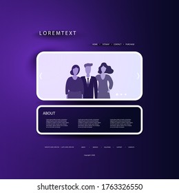 Website Design Template for Your Business with People in the Header