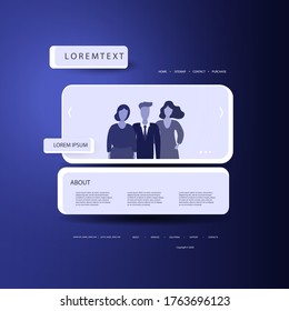 Website Design Template for Your Business with People in the Header