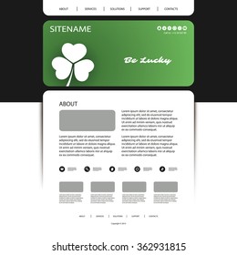 Website Design Template For Your Business - St. Patrick's Day