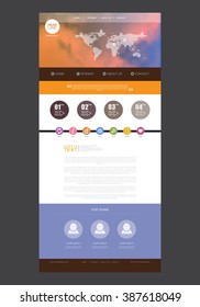 Website Design Template for Your Business with Blurred Sky Photo Background
Flat icons.Template for computing web and app. Vector illustration.
Vector illustration.