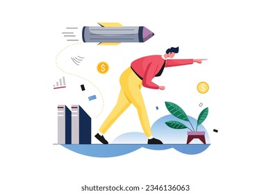 Website Design, Vector Business Marketing Line Illustration Kit