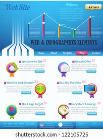 Website design vector elements